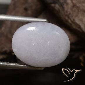 Giadeite Grigio medio naturale da 12.78 ct, Ovale, Opaco