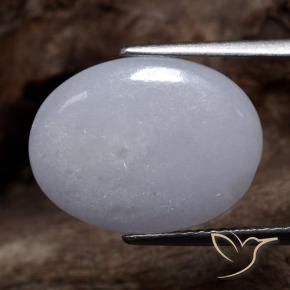 Giadeite Grigio naturale da 9.68 ct, Ovale, Traslucido