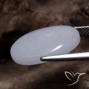 Giadeite Grigio naturale da 9.68 ct, Ovale, Traslucido
