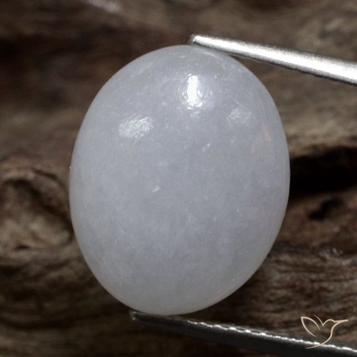 8.74ct Naturale Grigio medio Giadeite, Ovale, Traslucido