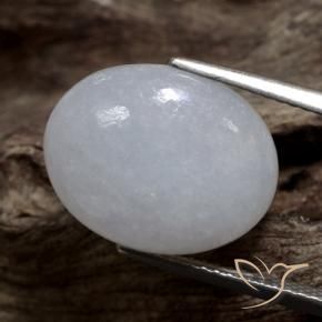 Giadeite Grigio medio naturale da 8.74 ct, Ovale, Traslucido