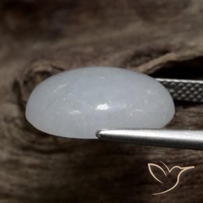 Giadeite Grigio medio naturale da 8.74 ct, Ovale, Traslucido