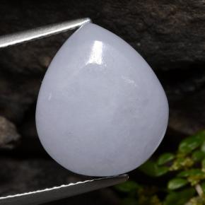 Giadeite naturale viola da 12,96 ct, taglio a pera, traslucido