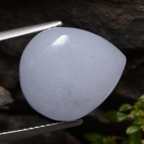 Giadeite naturale viola da 12,96 ct, taglio a pera, traslucido