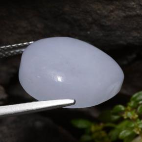 Giadeite naturale viola da 12,96 ct, taglio a pera, traslucido