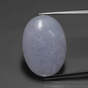 Giadeite naturale blu da 14,80 ct, taglio ovale, traslucido