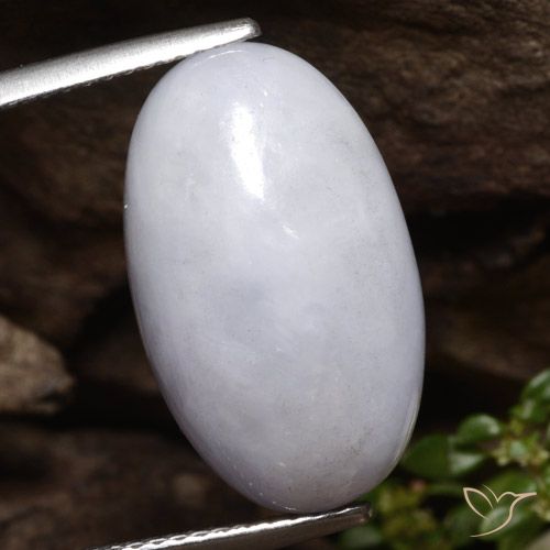 14.38ct Naturale Grigio Giadeite, Ovale, Traslucido