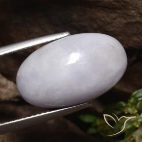 Giadeite Grigio naturale da 14.38 ct, Ovale, Traslucido