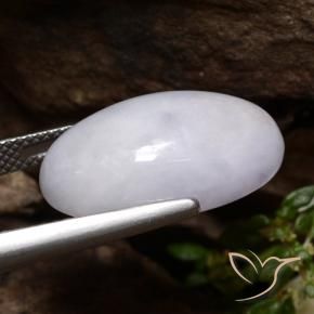 Giadeite Grigio naturale da 14.38 ct, Ovale, Traslucido