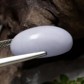 Giadeite naturale viola da 12,42 ct, taglio ovale, traslucido