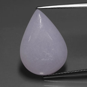 Giadeite naturale blu da 11,48 ct, taglio a pera, traslucido