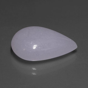 Giadeite naturale blu da 11,48 ct, taglio a pera, traslucido