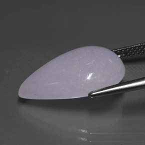 Giadeite naturale blu da 11,48 ct, taglio a pera, traslucido