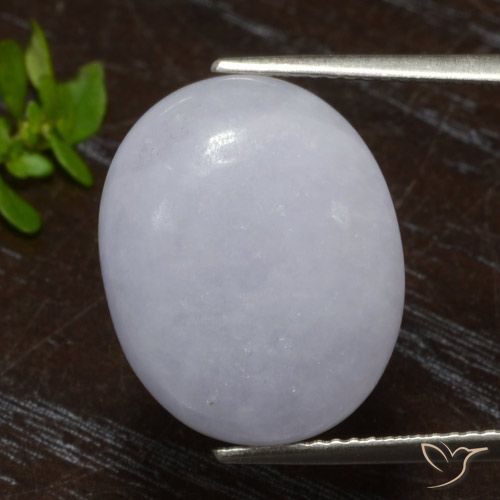 13.41ct Naturale Grigio Giadeite, Ovale, Traslucido