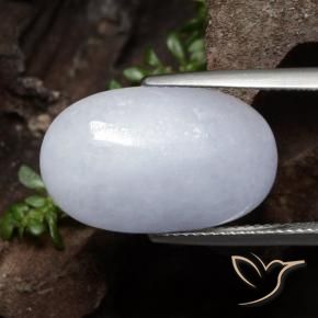 Giadeite Viola chiaro naturale da 12.61 ct, Ovale, Traslucido