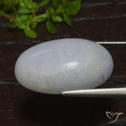 Giadeite Grigio chiaro naturale da 17.35 ct, Ovale, Traslucido