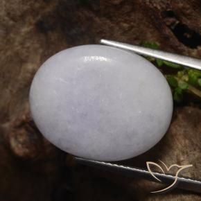 Giadeite Grigio naturale da 13.14 ct, Ovale, Traslucido