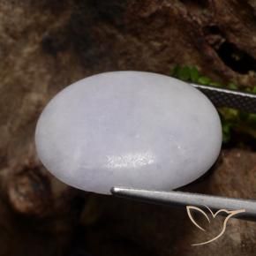 Giadeite Grigio naturale da 13.14 ct, Ovale, Traslucido