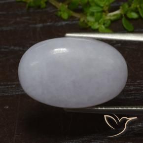 Giadeite Grigio naturale da 14.16 ct, Ovale, Traslucido