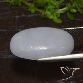 Giadeite Grigio naturale da 14.16 ct, Ovale, Traslucido