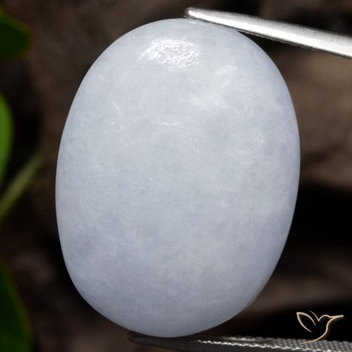 38.02ct Naturale Grigio Giadeite, Ovale, Opaco