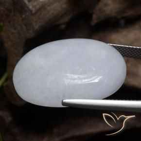 Giadeite Grigio naturale da 38.02 ct, Ovale, Opaco