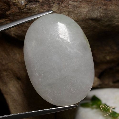 38.19ct Naturale Grigio medio Giadeite, Ovale, Traslucido