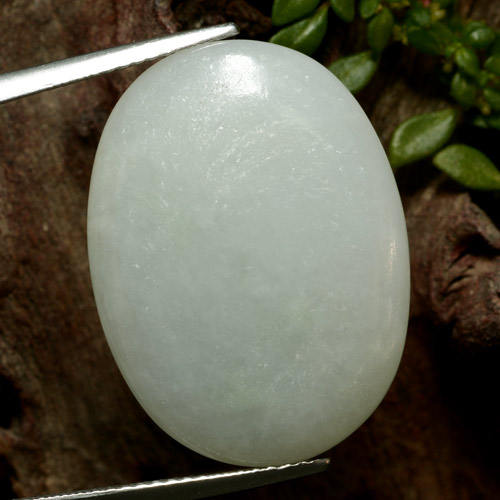 Giadeite naturale verde da 24,22 ct, taglio ovale, traslucido