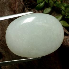 Giadeite naturale verde da 24,22 ct, taglio ovale, traslucido