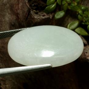 Giadeite naturale verde da 24,22 ct, taglio ovale, traslucido