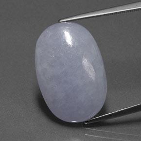Giadeite naturale blu da 17,68 ct, taglio ovale, traslucido