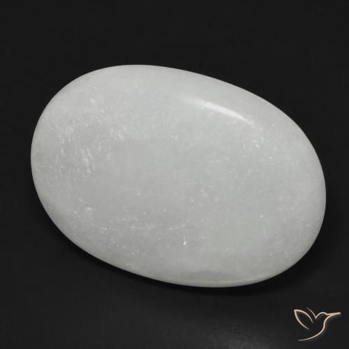 Giadeite Grigio chiaro Verde naturale da 26.91 ct, Ovale, Traslucido