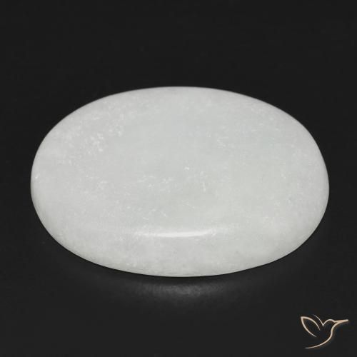 Giadeite Grigio chiaro Verde naturale da 26.91 ct, Ovale, Traslucido