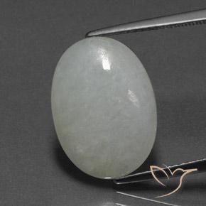 8.42ct Naturale Grigio medio Giadeite, Ovale, Opaco