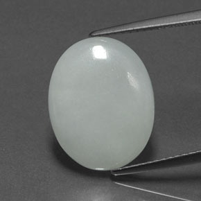 Giadeite naturale verde da 7,02 ct, taglio ovale, opaco