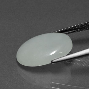 Giadeite naturale verde da 7,02 ct, taglio ovale, opaco