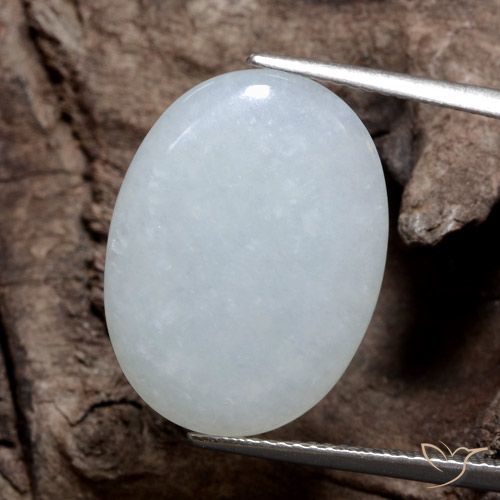 9.95ct Naturale Grigio bluastro Giadeite, Ovale, Traslucido