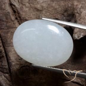 Giadeite Grigio bluastro naturale da 9.95 ct, Ovale, Traslucido