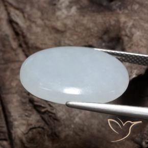 Giadeite Grigio bluastro naturale da 9.95 ct, Ovale, Traslucido