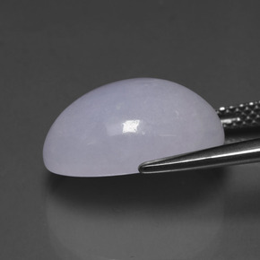 Giadeite naturale blu da 11,64 ct, taglio ovale, traslucido