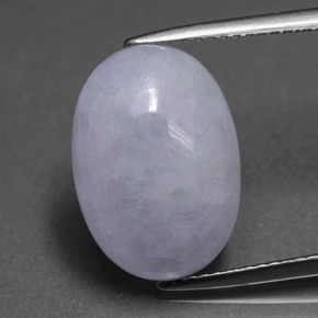 Giadeite naturale blu da 7,84 ct, taglio ovale, traslucido