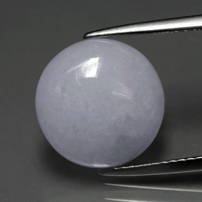 Giadeite naturale blu da 6,78 ct, taglio rotondo, traslucido