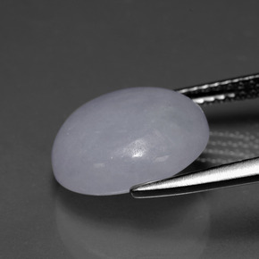 Giadeite naturale blu da 6,78 ct, taglio rotondo, traslucido