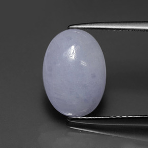 Giadeite naturale blu da 4,23 ct, taglio ovale, traslucido