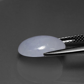 Giadeite naturale blu da 4,23 ct, taglio ovale, traslucido