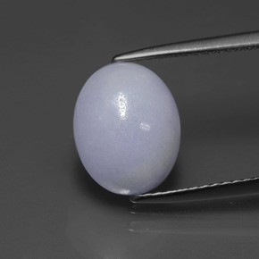 Giadeite naturale blu da 4,07 ct, taglio ovale, opaco