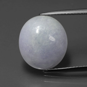 Giadeite naturale blu da 6,53 ct, taglio ovale, traslucido