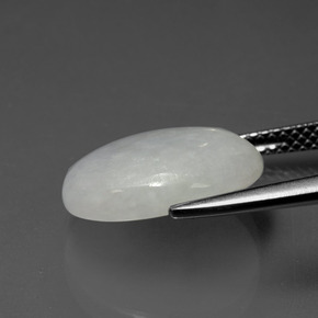 Giadeite Verde chiaro naturale da 6.81 ct, Taglio ovale, Traslucido