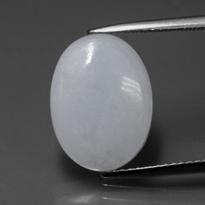 Giadeite naturale blu da 4,62 ct, taglio ovale, traslucido