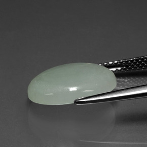 Giadeite naturale verde da 5,28 ct, taglio ovale, traslucido
